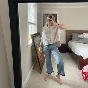 CREAM 3/4 LENGTH SLEEVE SHIRT